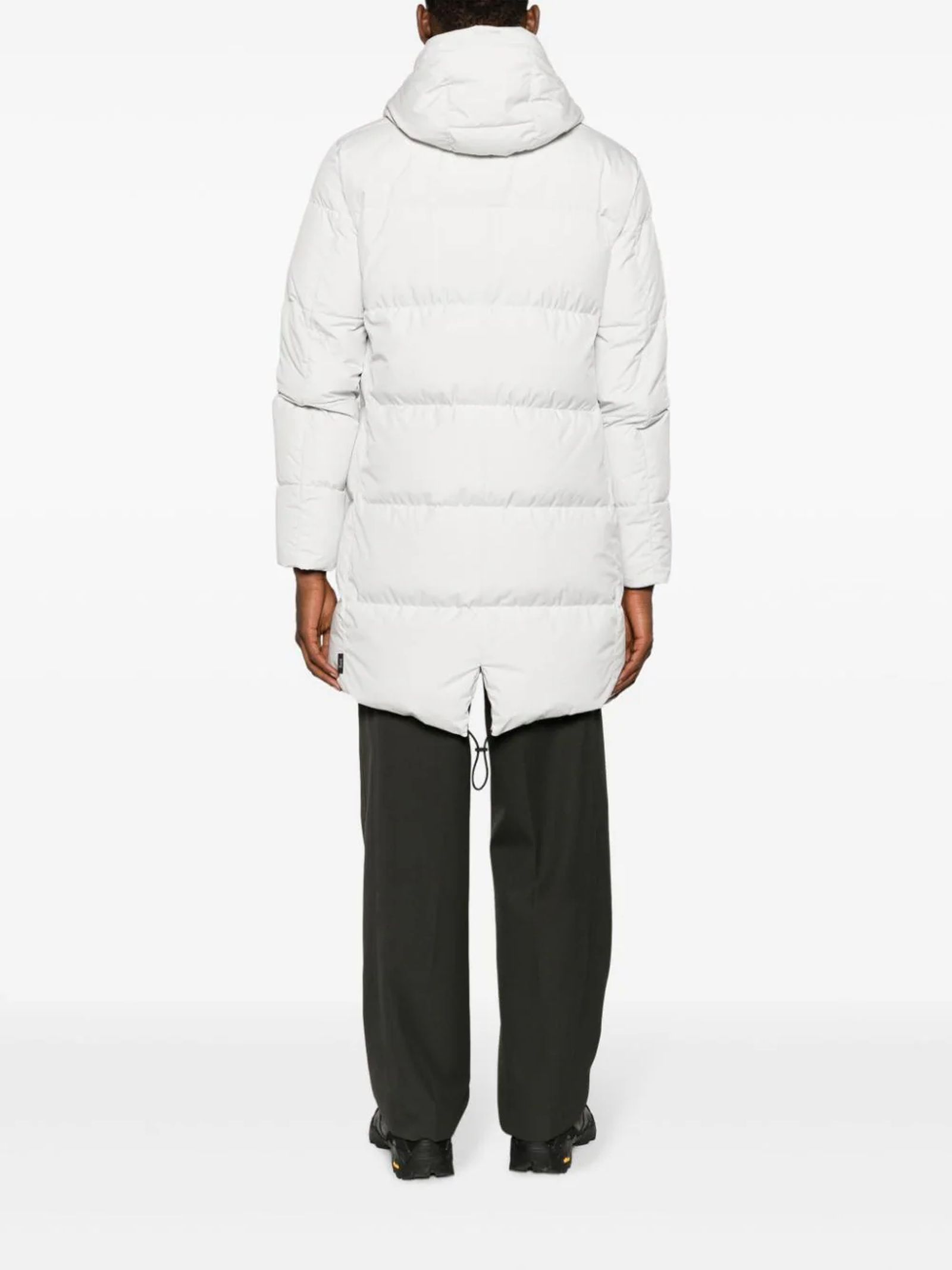 Herno Hooded Padded Parka Coat In White