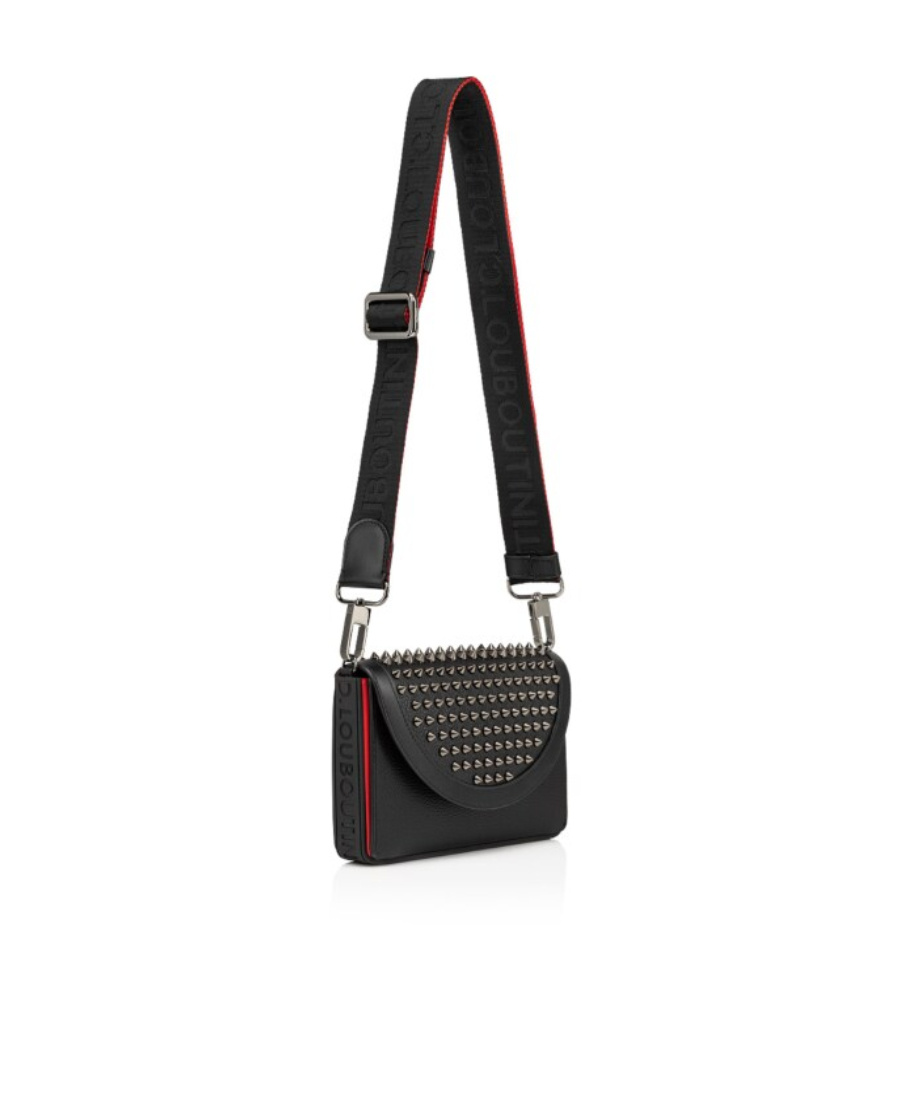 Christian Louboutin Explorafunk Spike-detail Shoulder Bag In Black