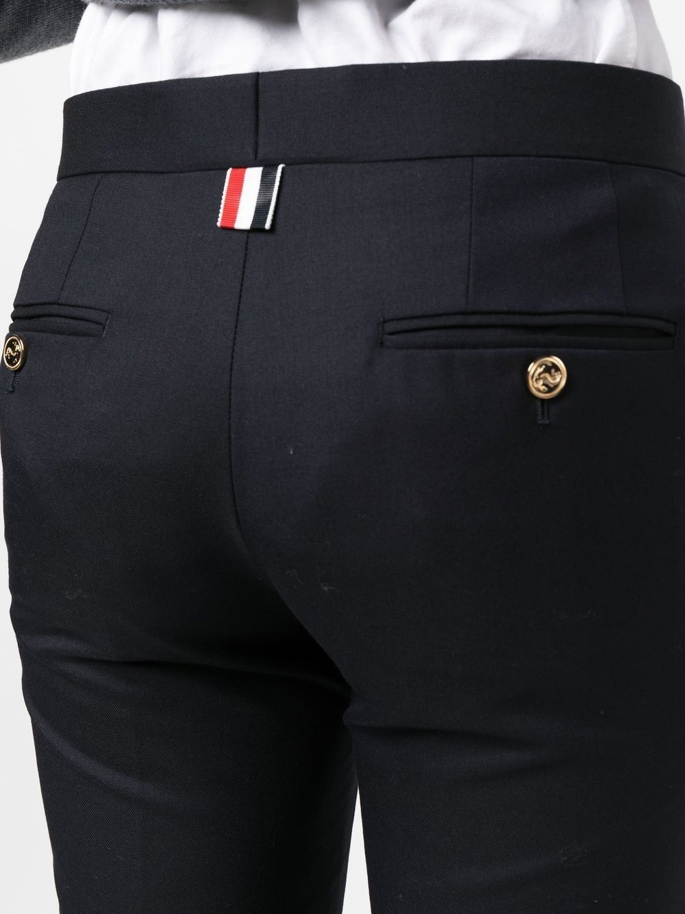 Thom Browne Cropped Tailored Trousers In Black