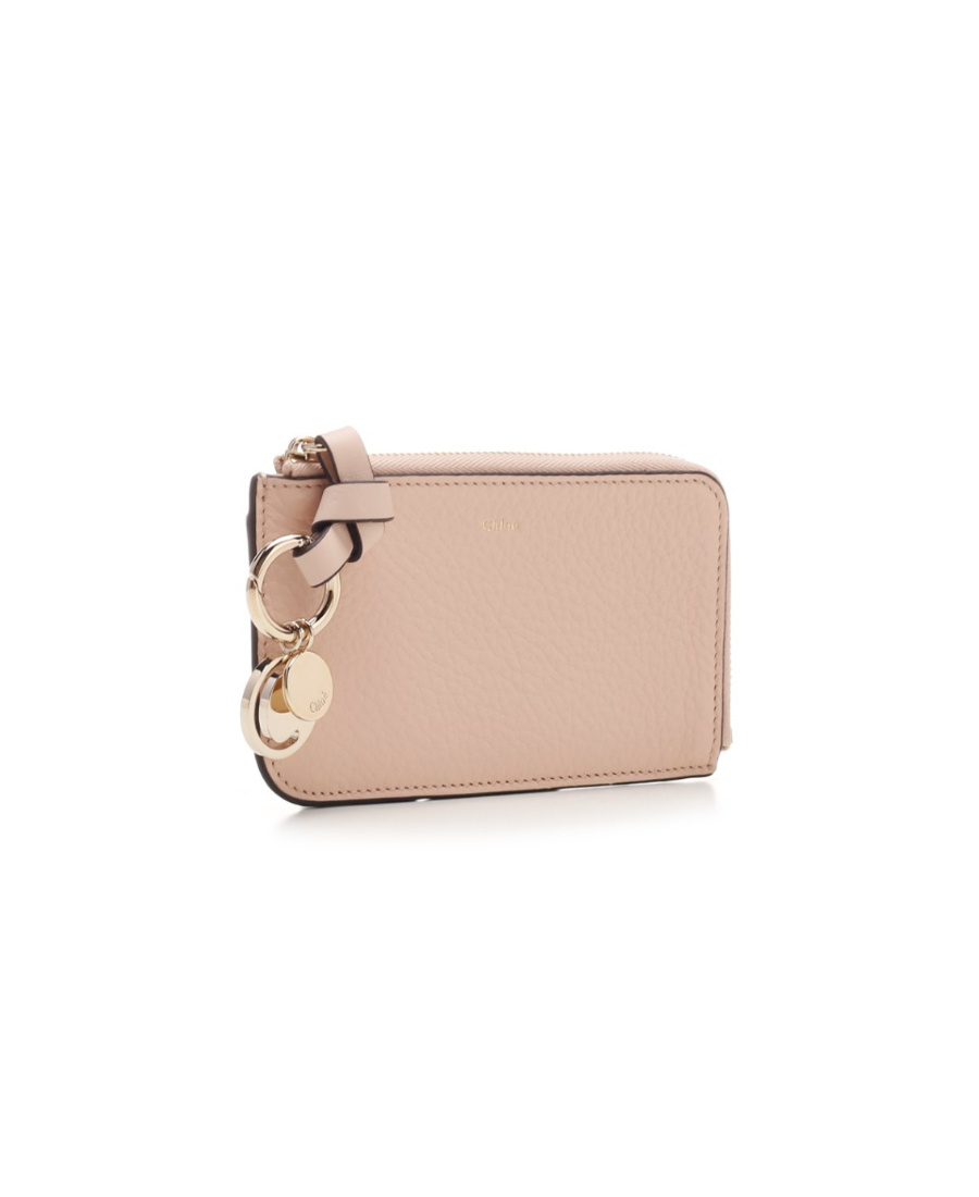 Chloé Texture Wallet In Nude