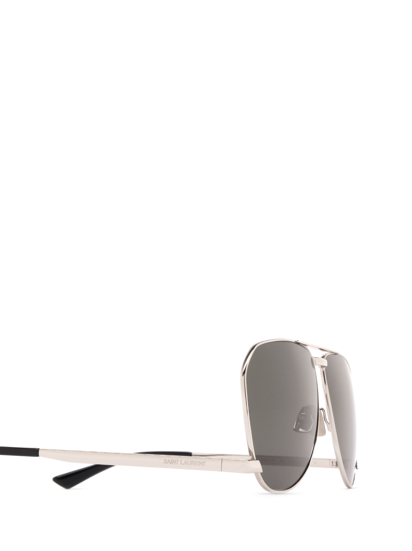 Saint Laurent Eyewear Pilot Frame Sunglasses In Gray