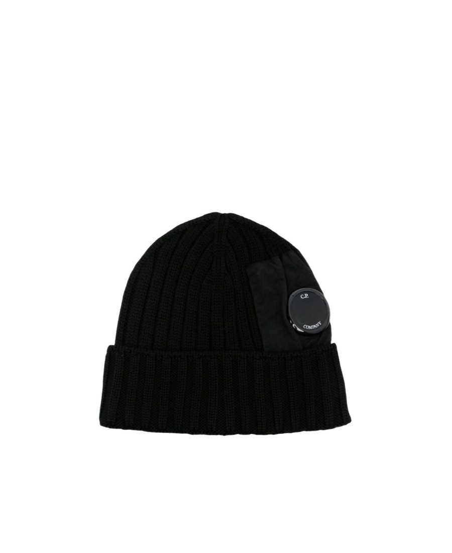 C.p. Company Ribbed-knit Wool Beanie In Black