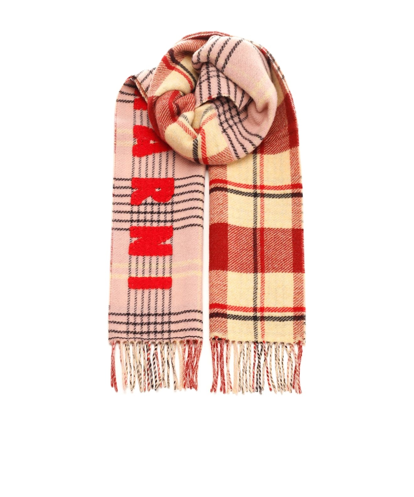 Marni Wool Long Scarf In Nude