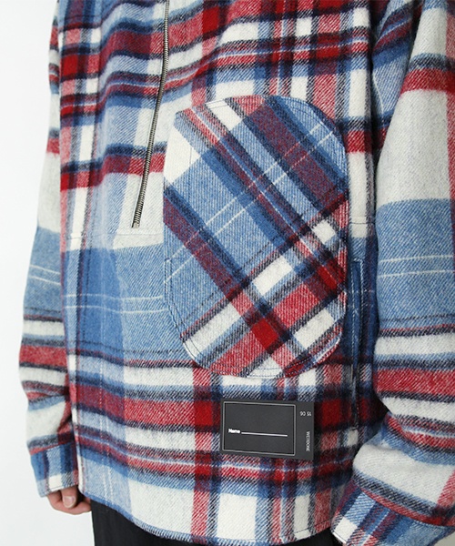 We11 Done Checked-print Shirt Jacket In Multicolor