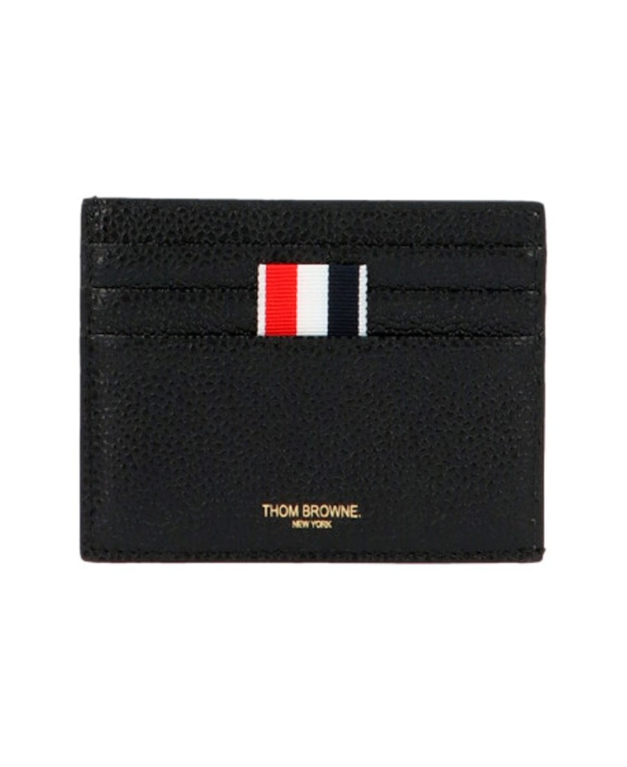 Thom Browne Classic Three-stripe Card Bag In Black