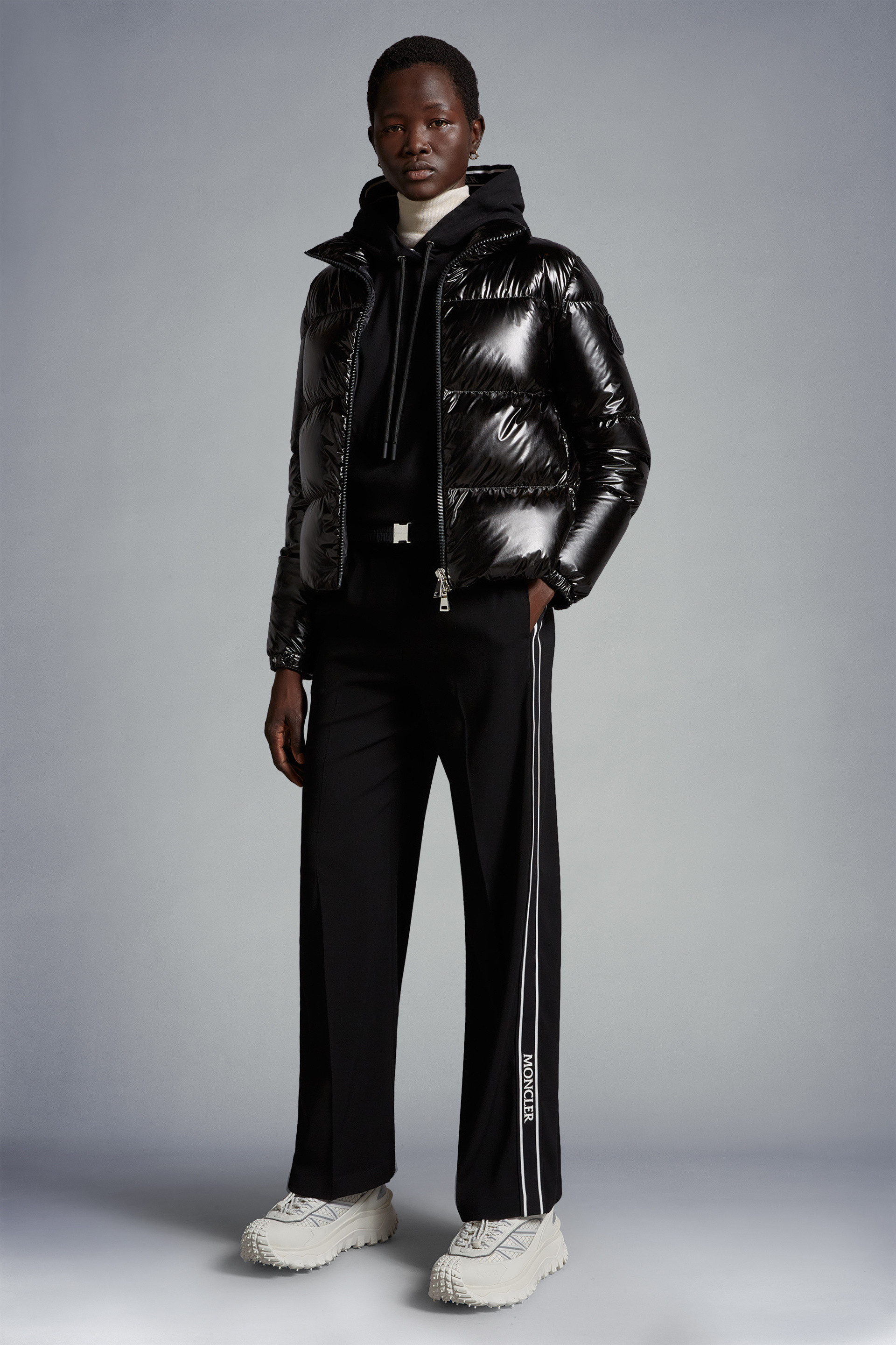 MONCLER SATIN TRACK PANTS