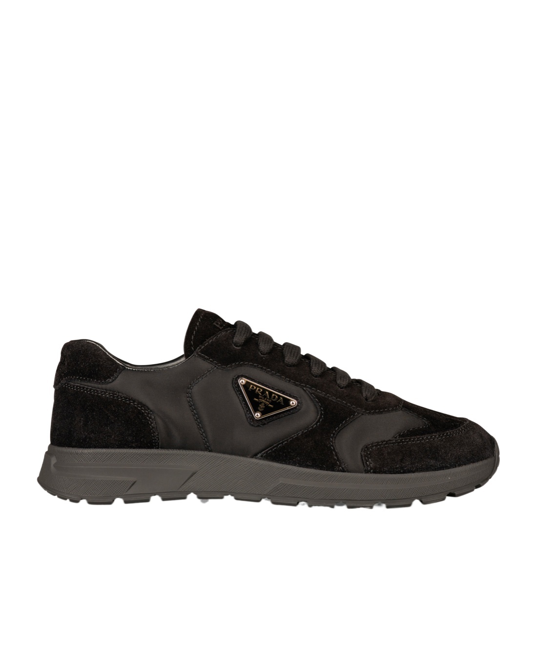 Prada Lace Up Sneakers Suede Panels In Multi
