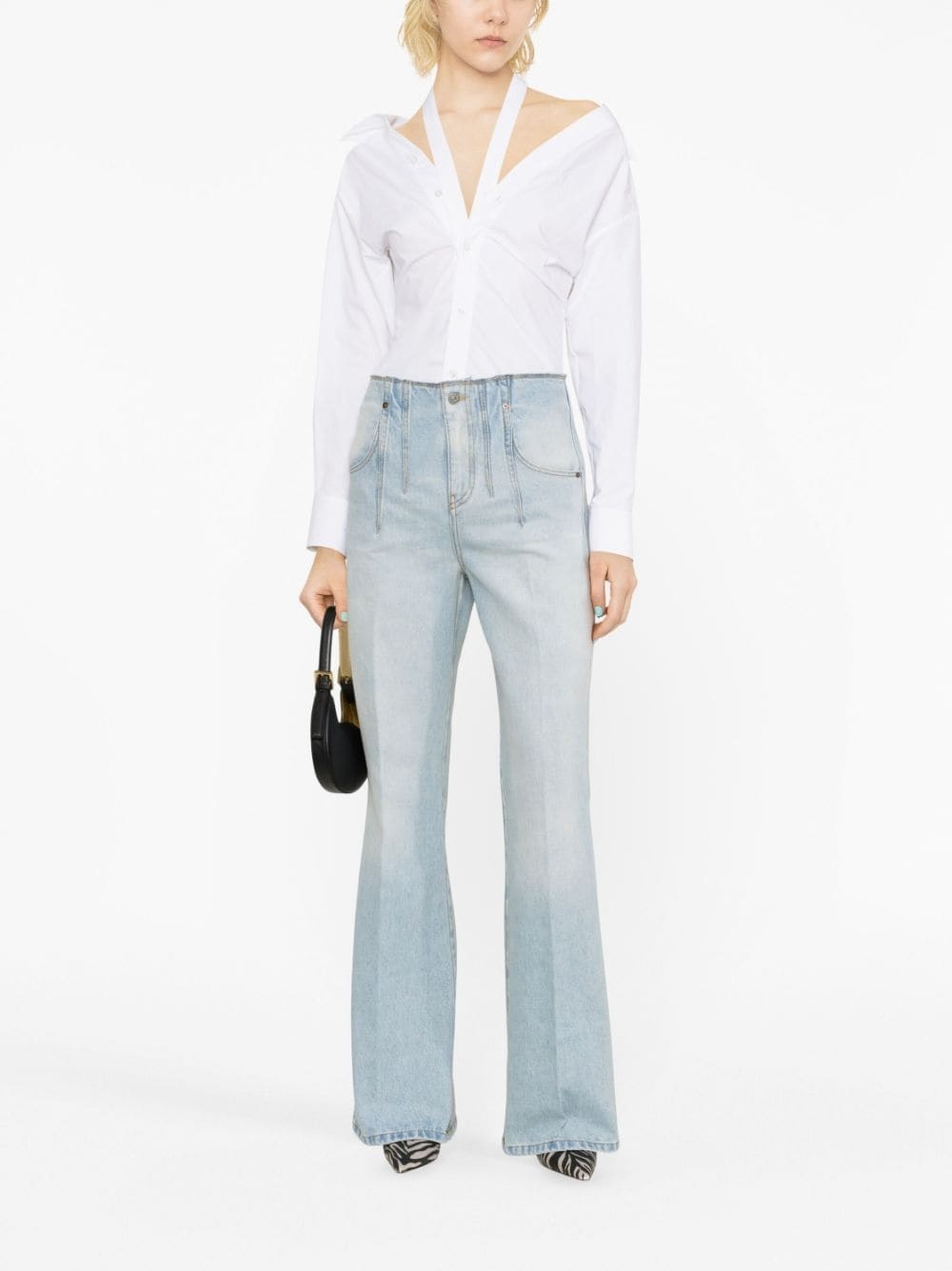 VICTORIA BECKHAM VICTORIA BECKHAM HIGH RISE FLARED JEANS 