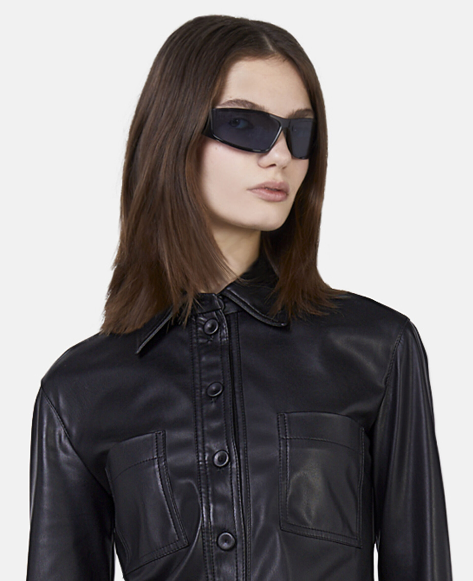 Stella Mccartney Alter Mat Long-sleeve Shirt In Black