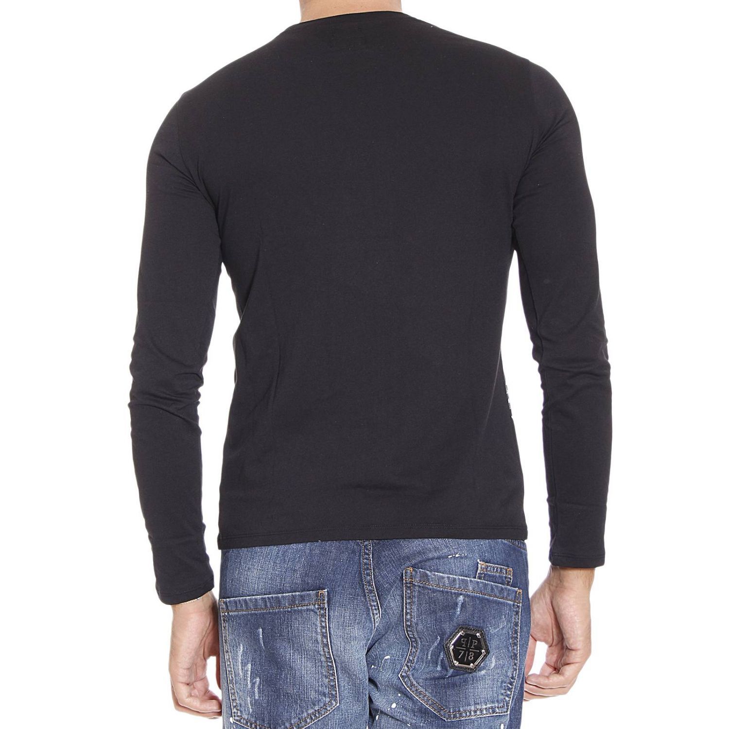 ARMANI JEANS LONG-SLEEVED PRINTED T-SHIRT