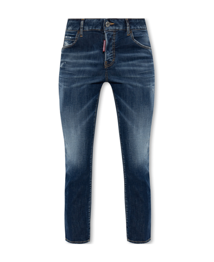 Dsquared2 Cropped Skinny Jeans In Blue