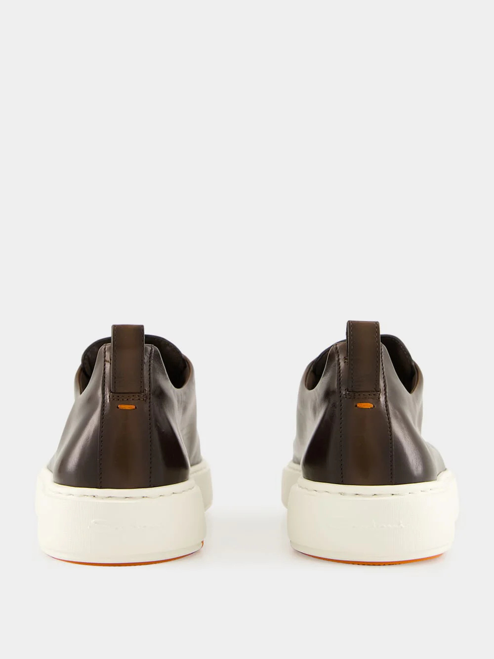Santoni Round Toe Sneakers In Blue