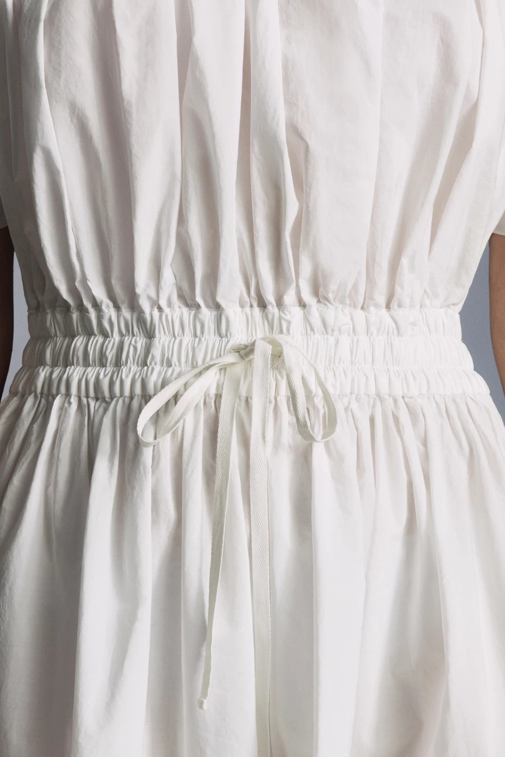 Moncler Drawstring Flared Dress In White