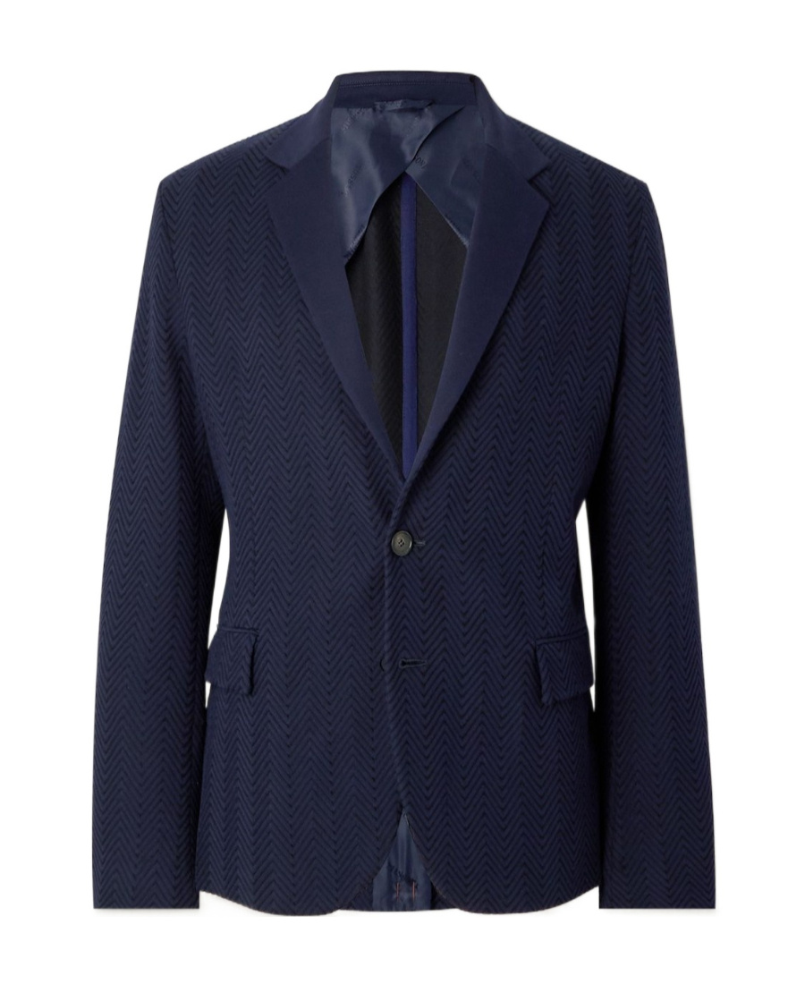 Missoni Single-breasted Chevron Blazer In Black