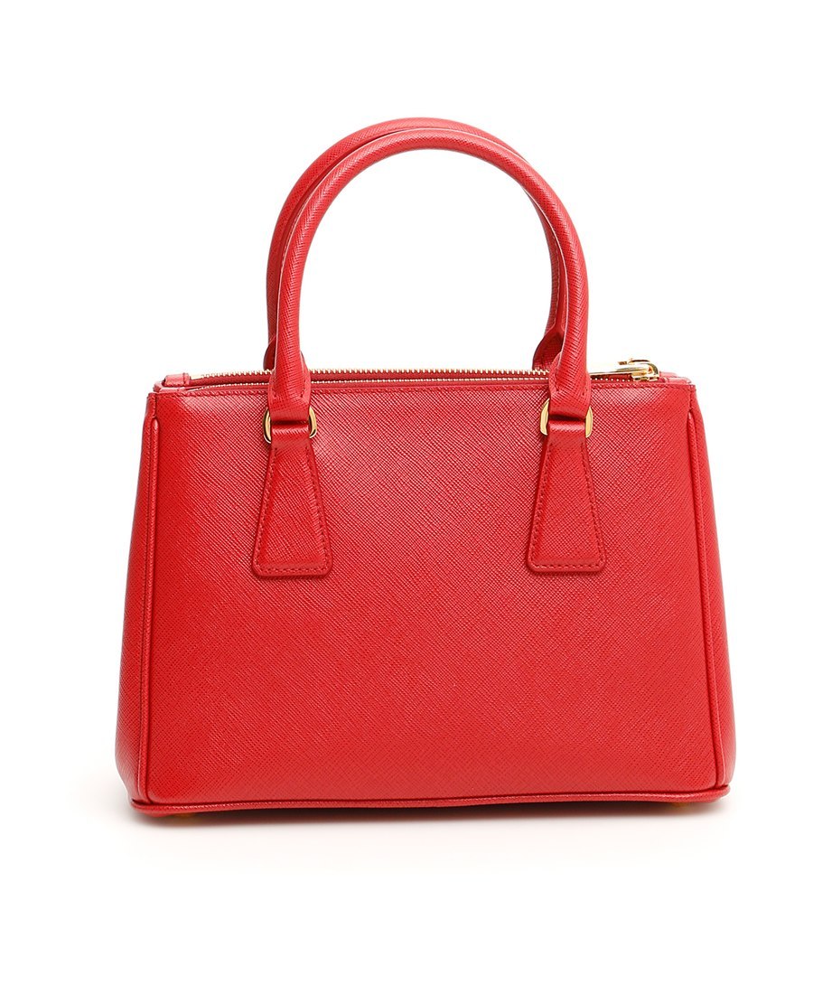 Shop Prada Galleria Small Shoulder Bag In Red