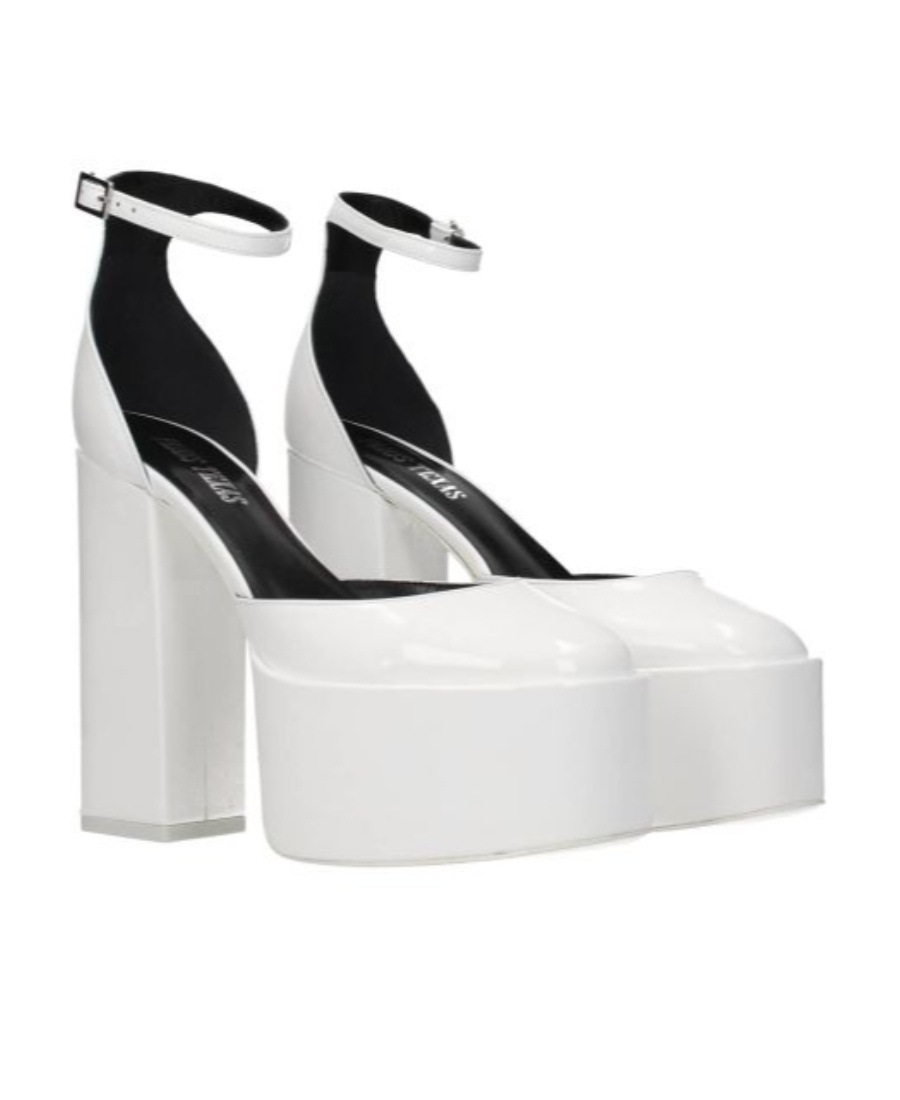 Paris Texas Jane 130mm Platform Pumps In White
