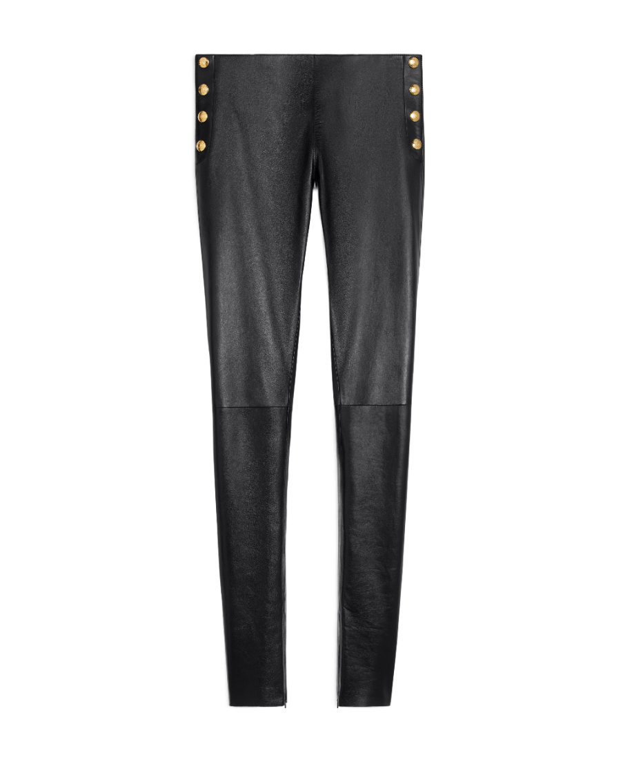 Celine Press Button Details Casual Pants In Black