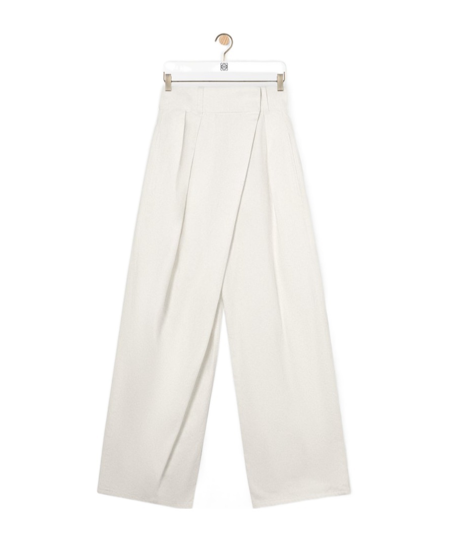 Loewe Wrap Jeans In Denim In White