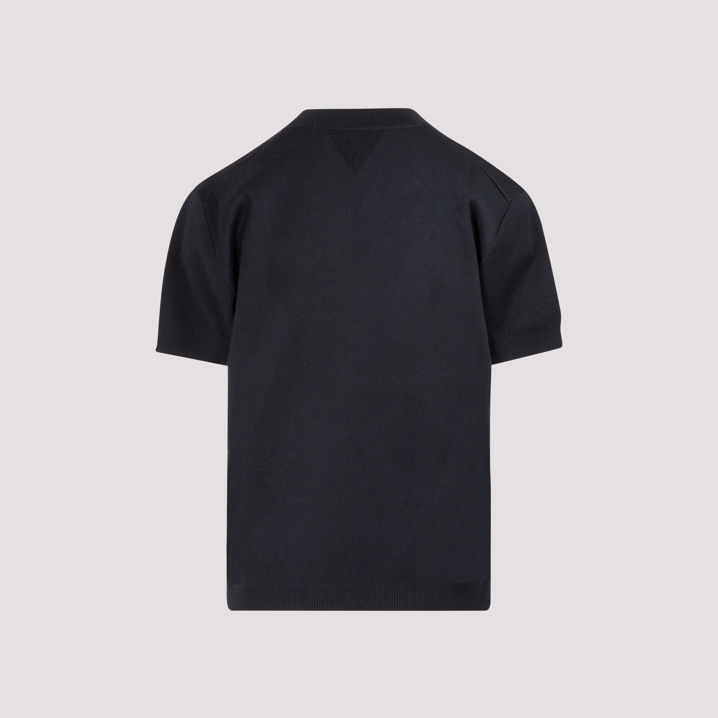 Bottega Veneta Knitted Short-sleeve Top In Black