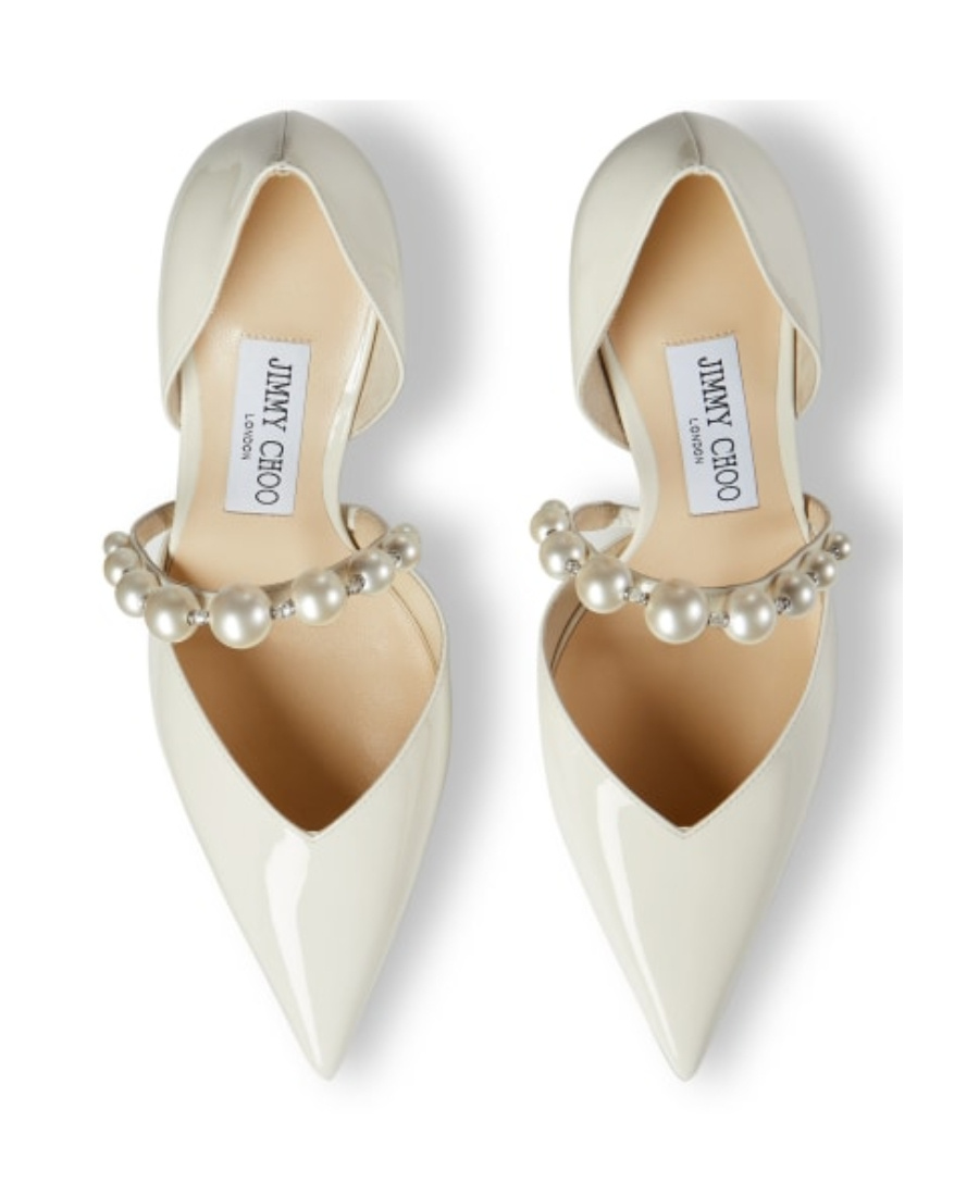 Jimmy Choo Embellished Pointed-toe Pumps In White