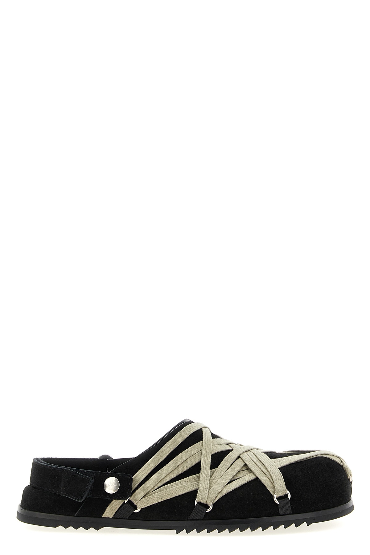 Rick Owens Concordians Megalaced Mules In Black