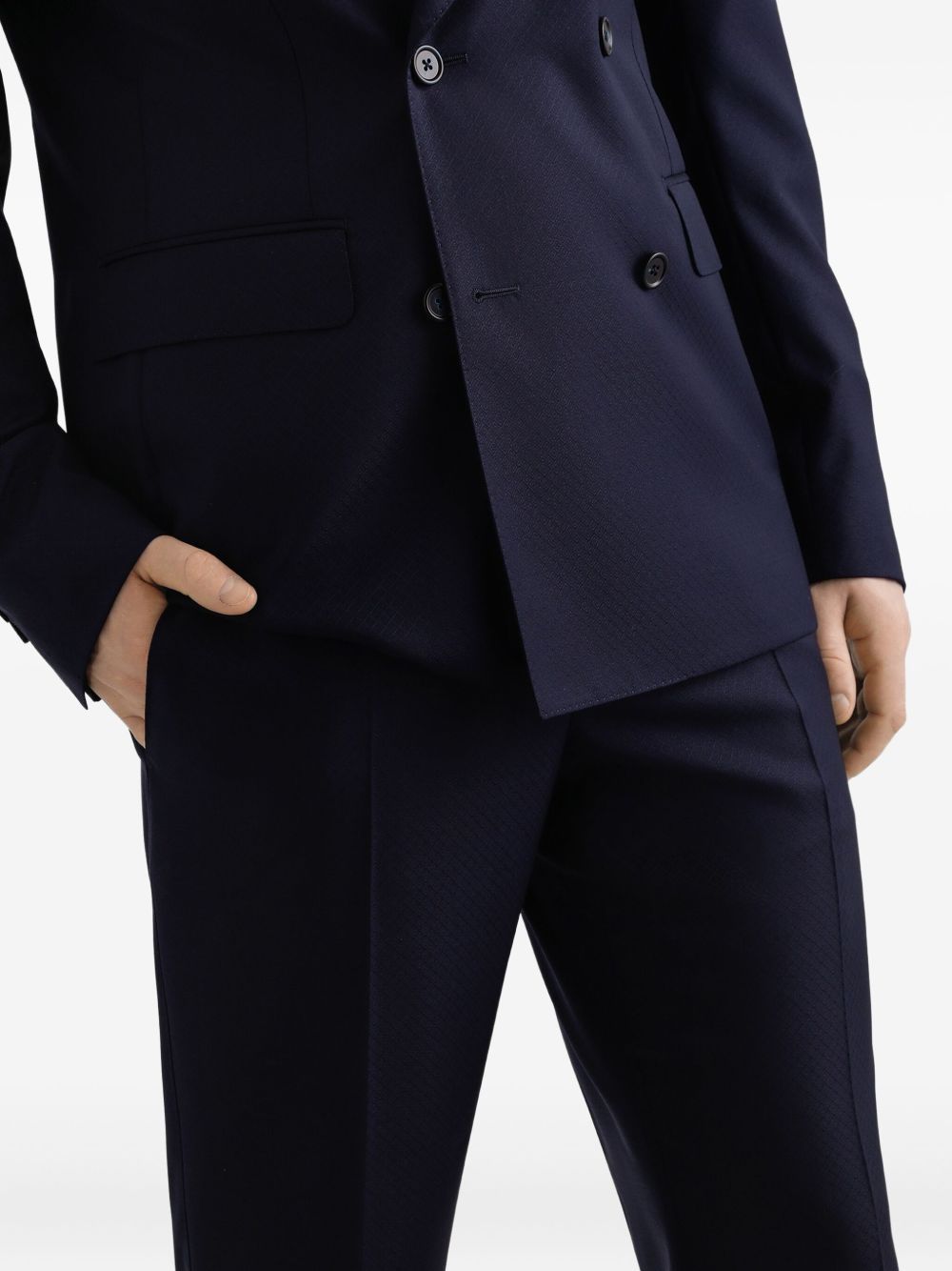 Dolce & Gabbana Double-breasted Suit In Blue