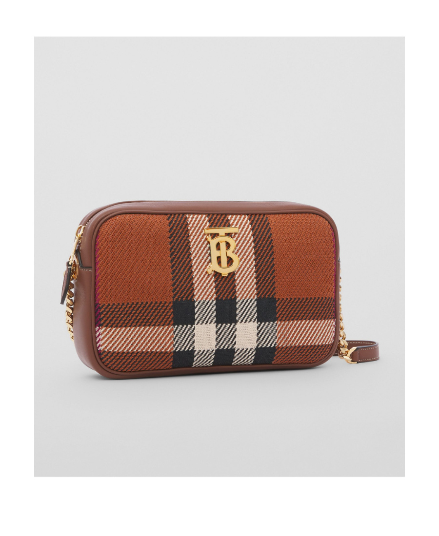 Burberry Small Knitted Lola Camera Bag In Brown