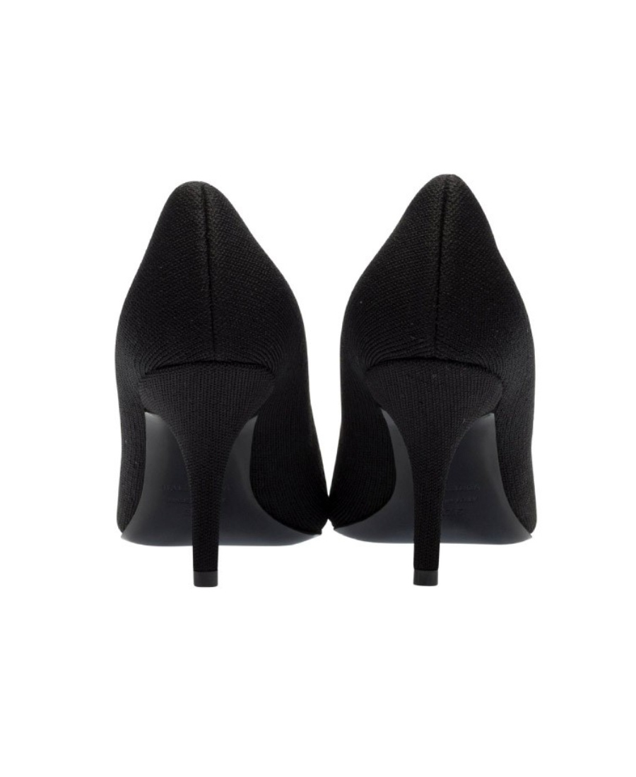 Balenciaga Logo Pointed High Heels In Black