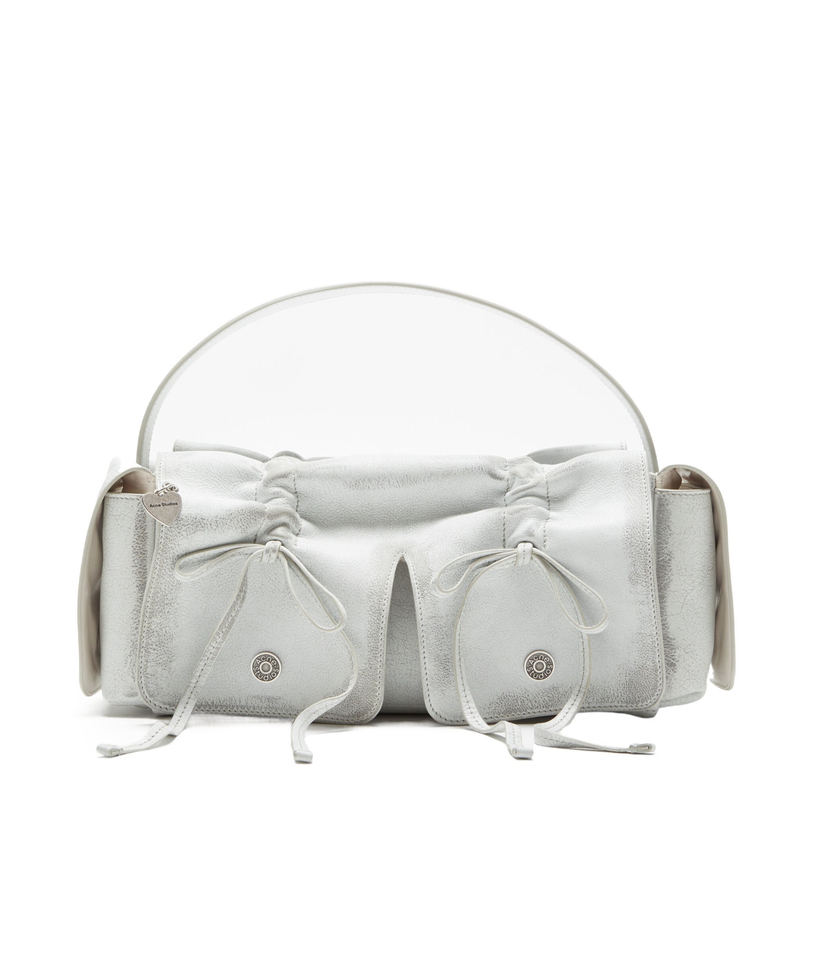 Acne Studios Balmain Balmain Grey High-neck Wool Sweater With Gold Buttons In Gray