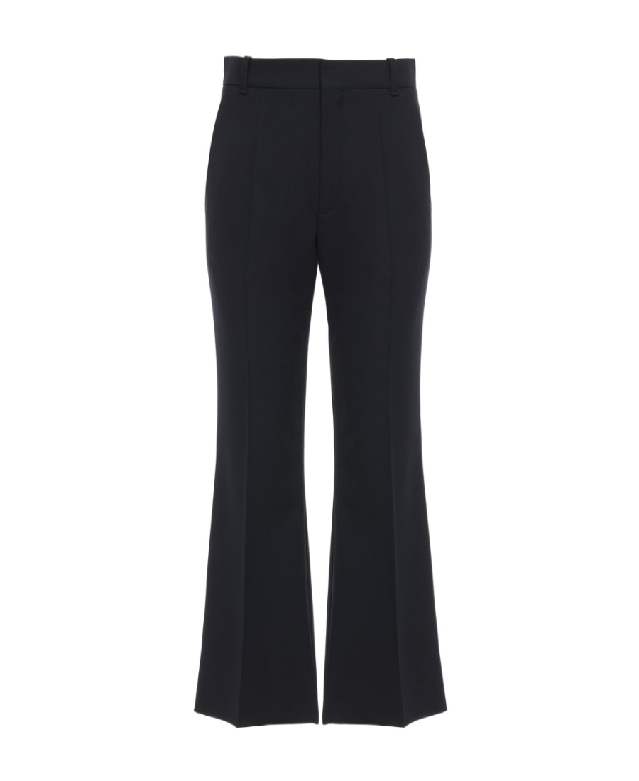 Chloé Micro Wool Trousers In Black