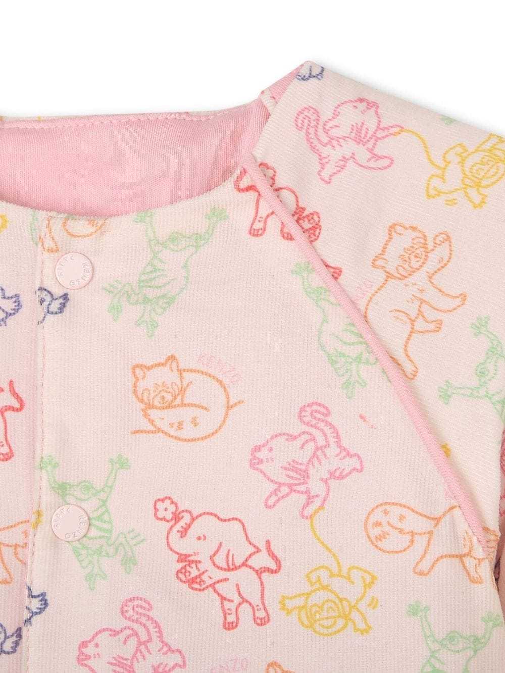 Kenzo Graphic-print Reversible Trouser Set In Pink