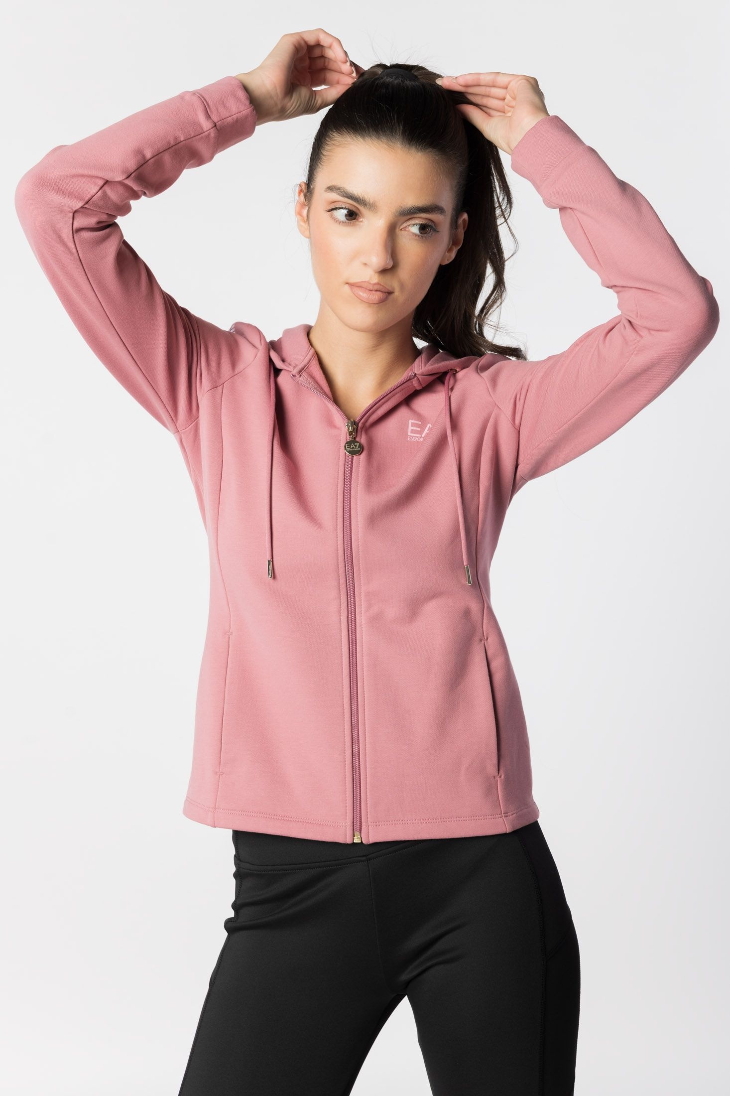 Shop Ea7 Logo And Hat Casual Jacket In Pink