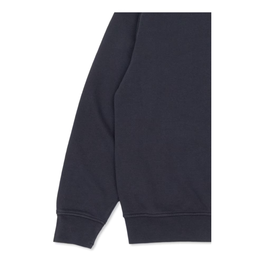 Stone Island Compass-badge Cotton Sweatshirt In Blue