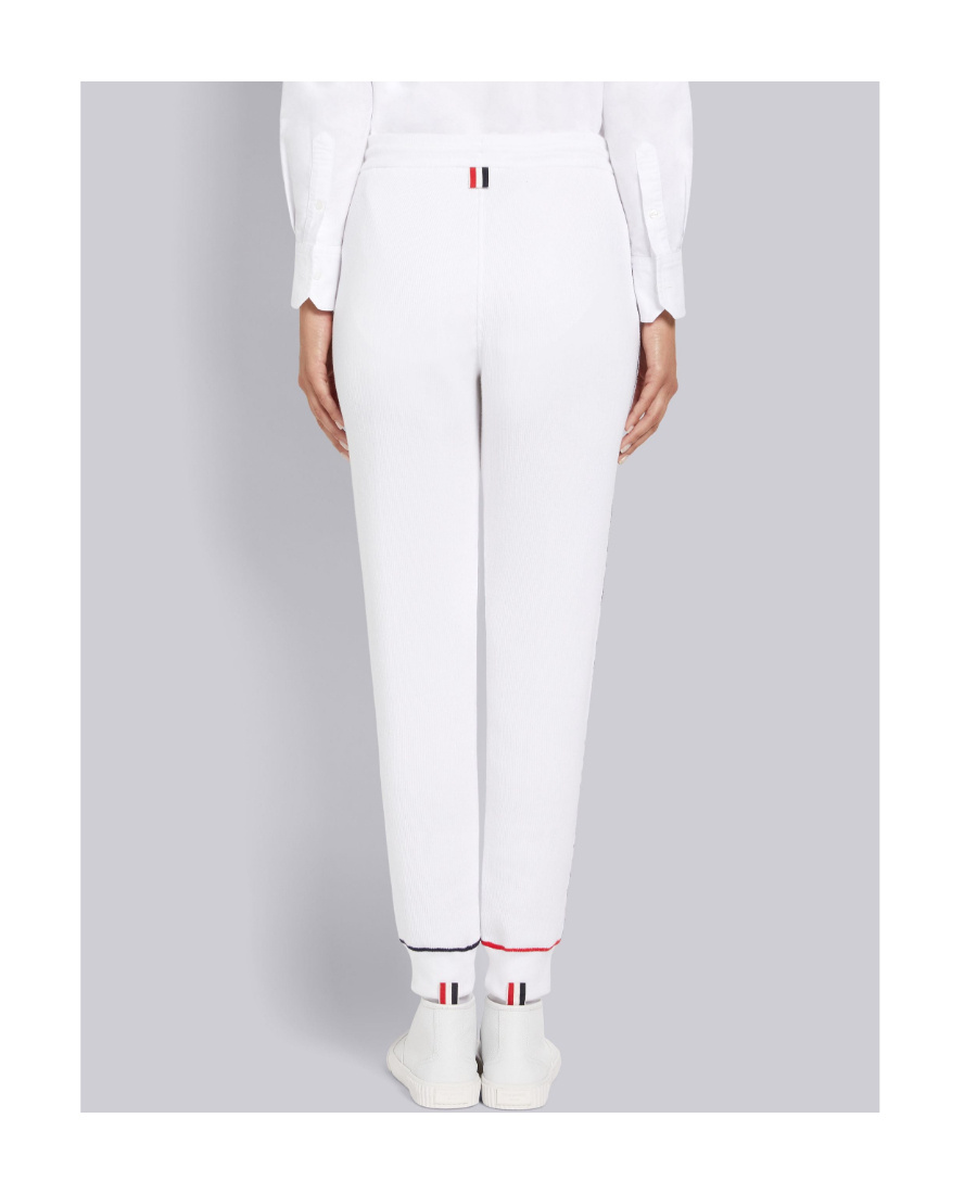 Thom Browne Cricket Stripe Track Pants In White