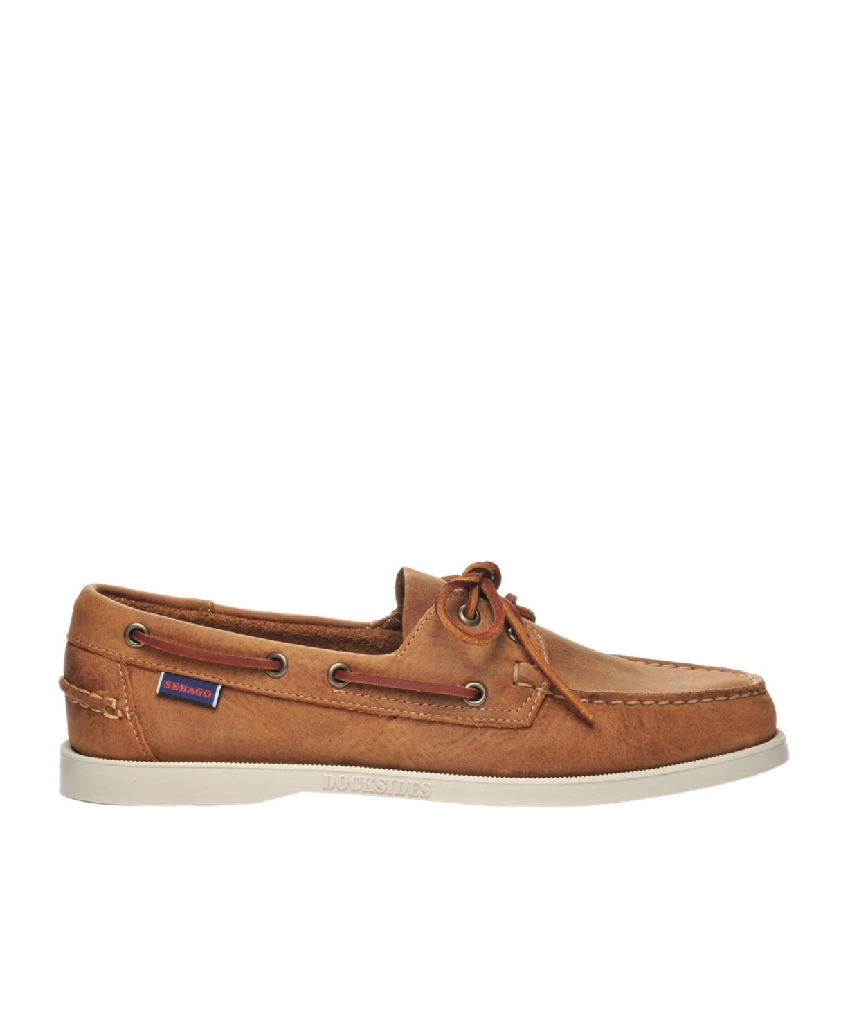 Sebago Dockside Portland Suede Boat Shoes Cognac Brown In Brown