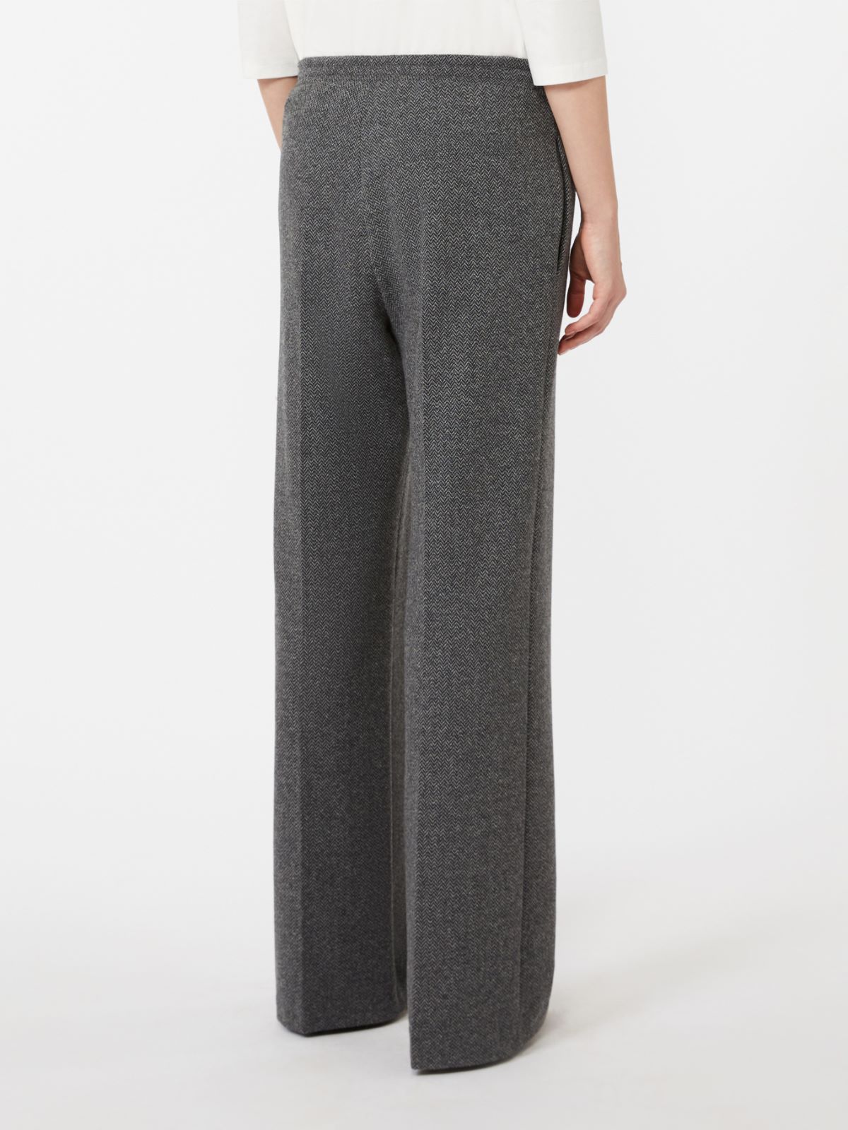 Weekend Max Mara Wool Jersey Trousers In Black