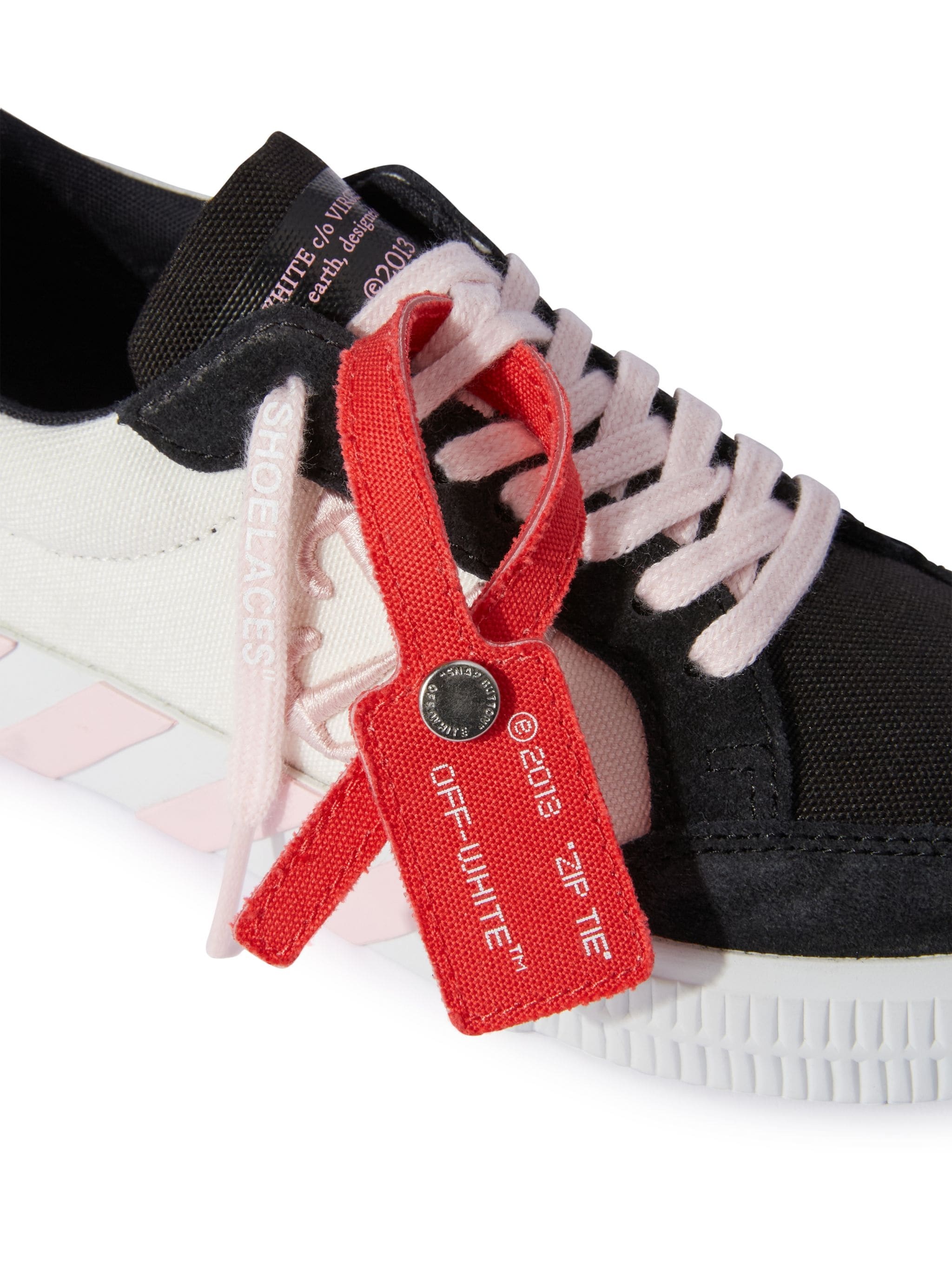 Shop Off-white Low Vulcanized Panelled Sneakers In Multicolor