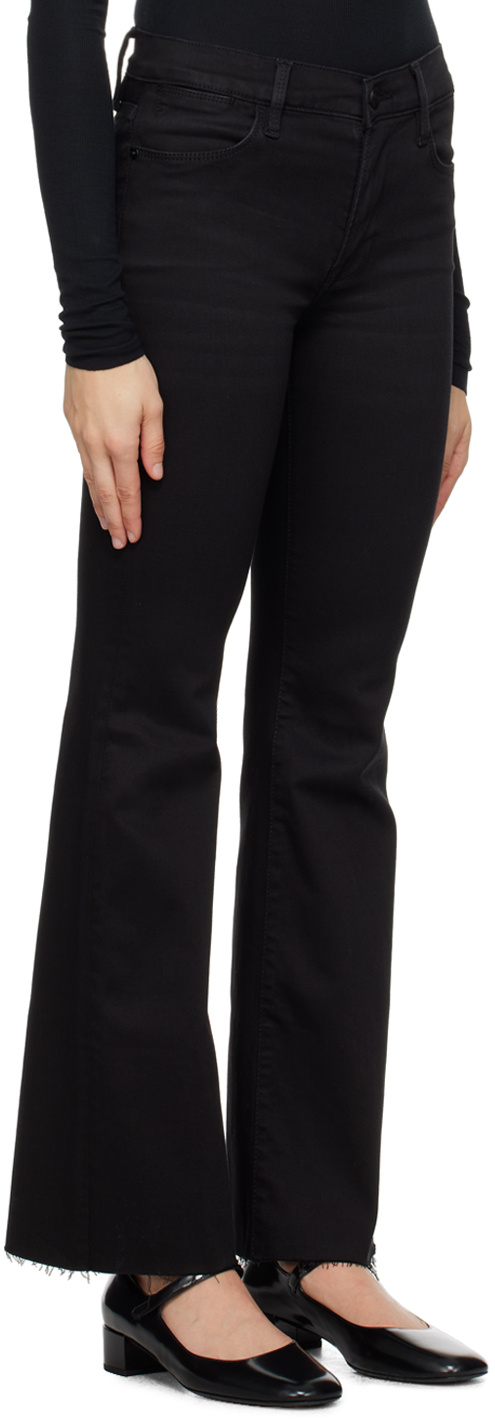 FRAME LE EASY FLARE LOGO DENIM PANTS
