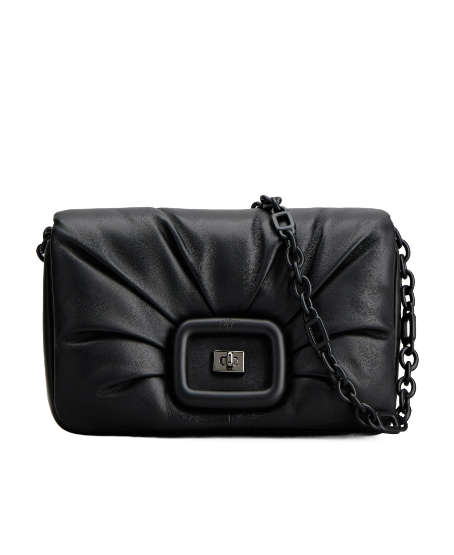Roger Vivier Viv' Choc Me Bag In Leather In Black