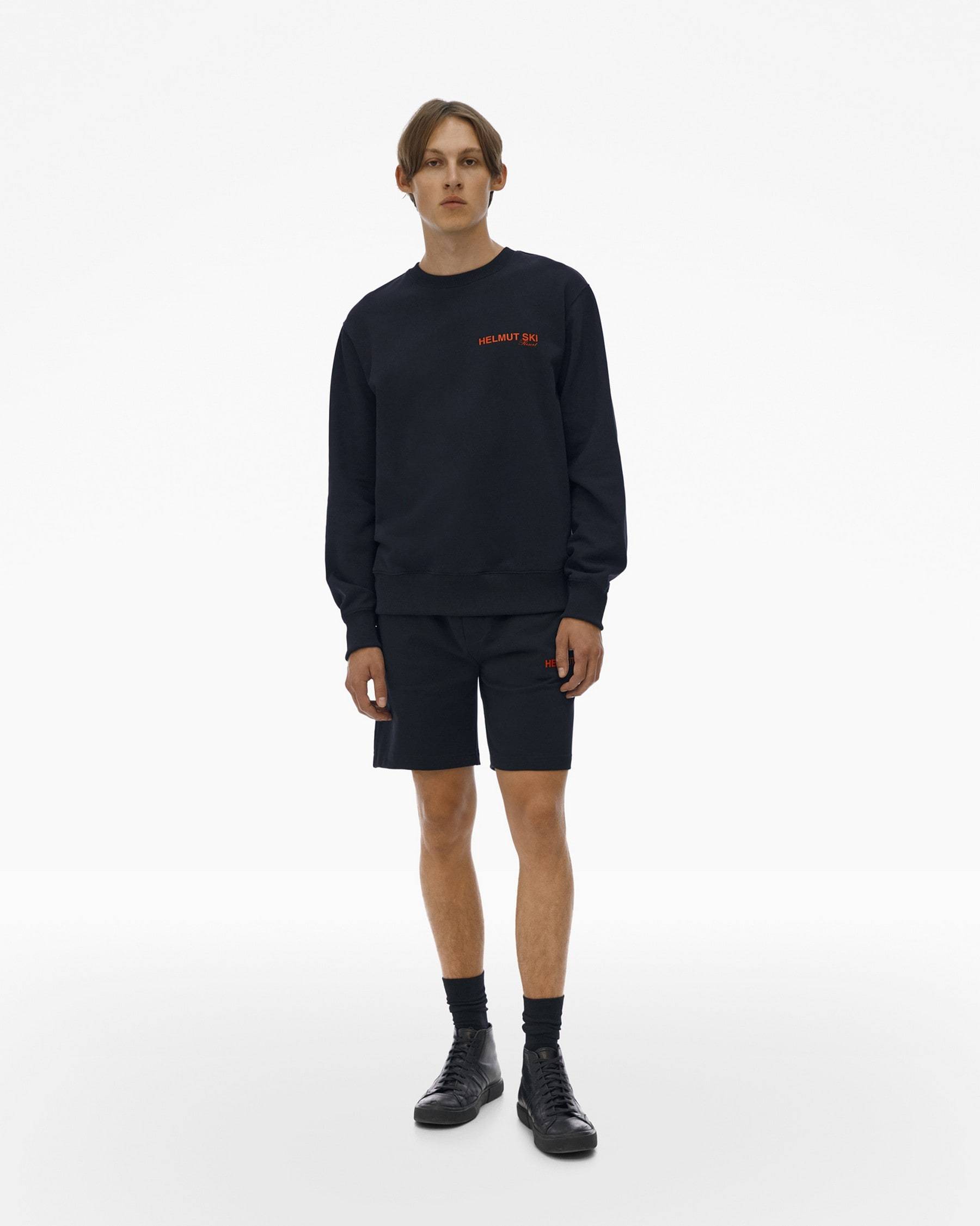 Helmut Lang Logo Shorts In Black