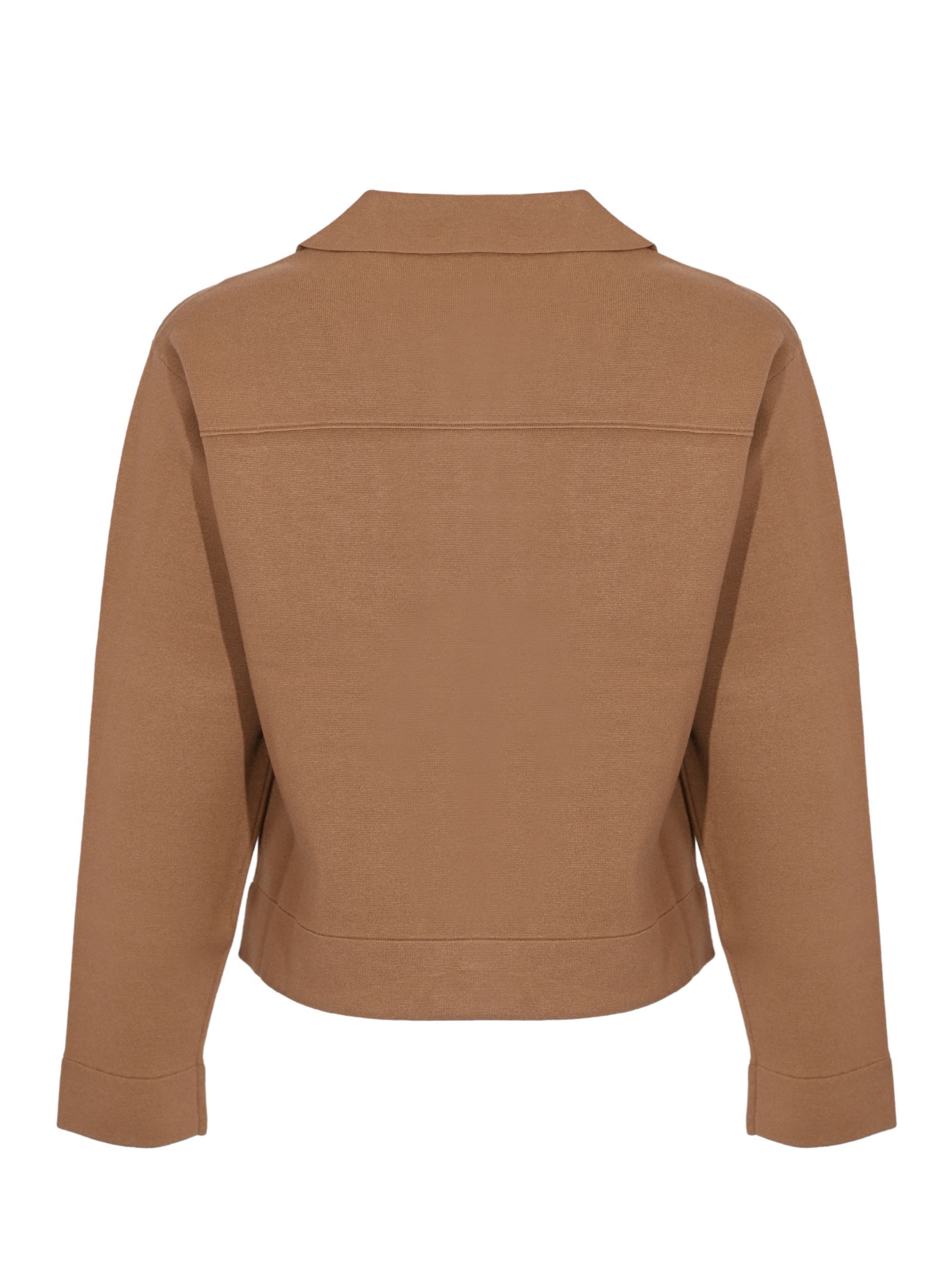 Max Mara Studio Boxy Button-up Jacket In Brown