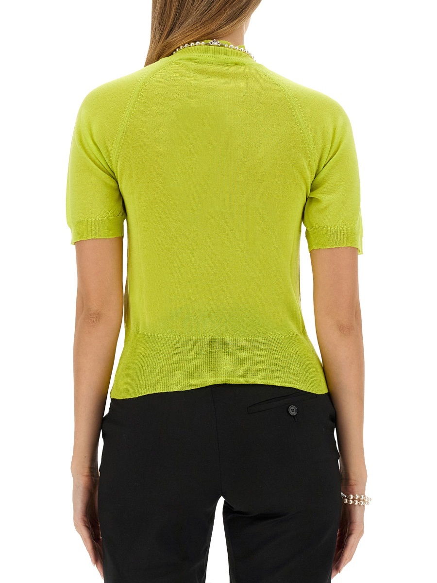 VIVIENNE WESTWOOD VIVIENNE WESTWOOD ORB EMBROIDERED SHORT-SLEEVED KNITTED JUMPER