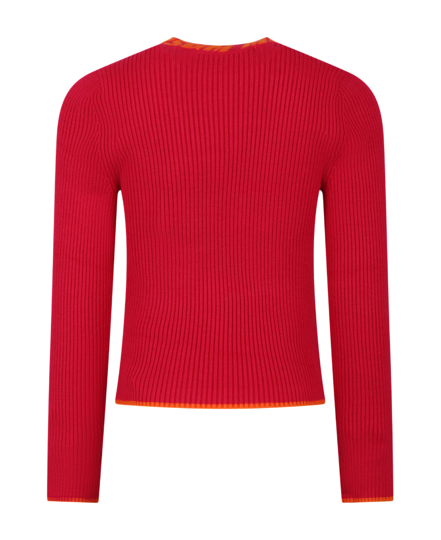 MSGM INTARSIA-KNIT RIBBED JUMPER