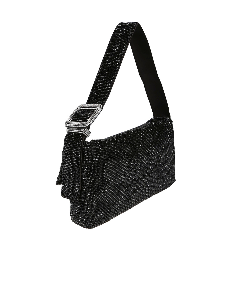 Benedetta Bruzziches Vitty La Mignon Embellished Shoulder Bag In Black