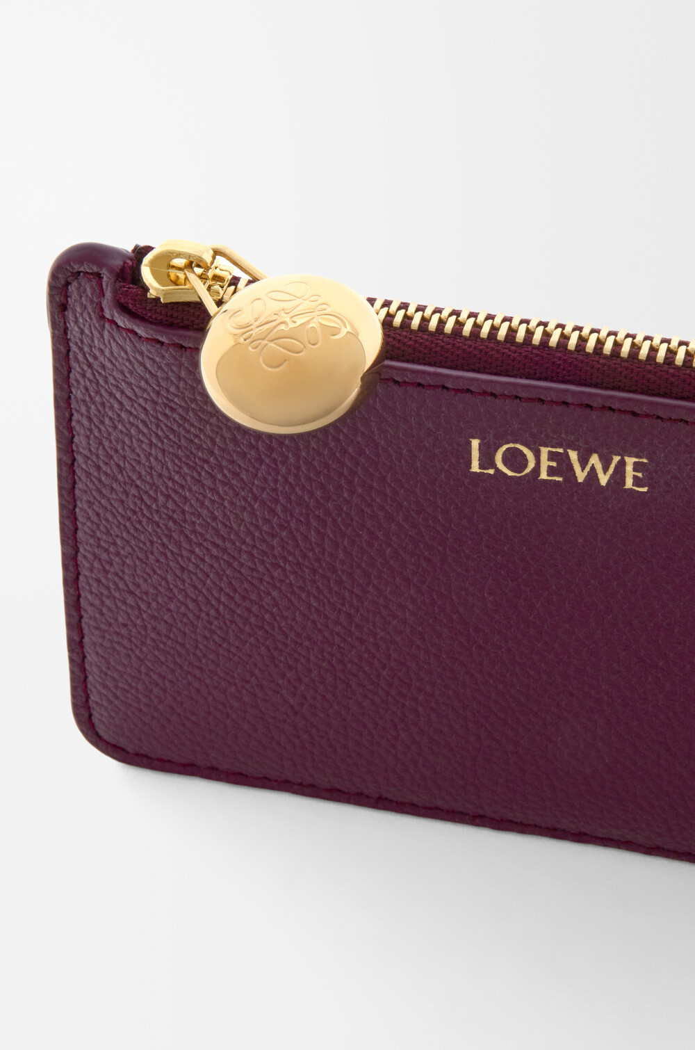 Loewe Zipper Card Holder In Purple