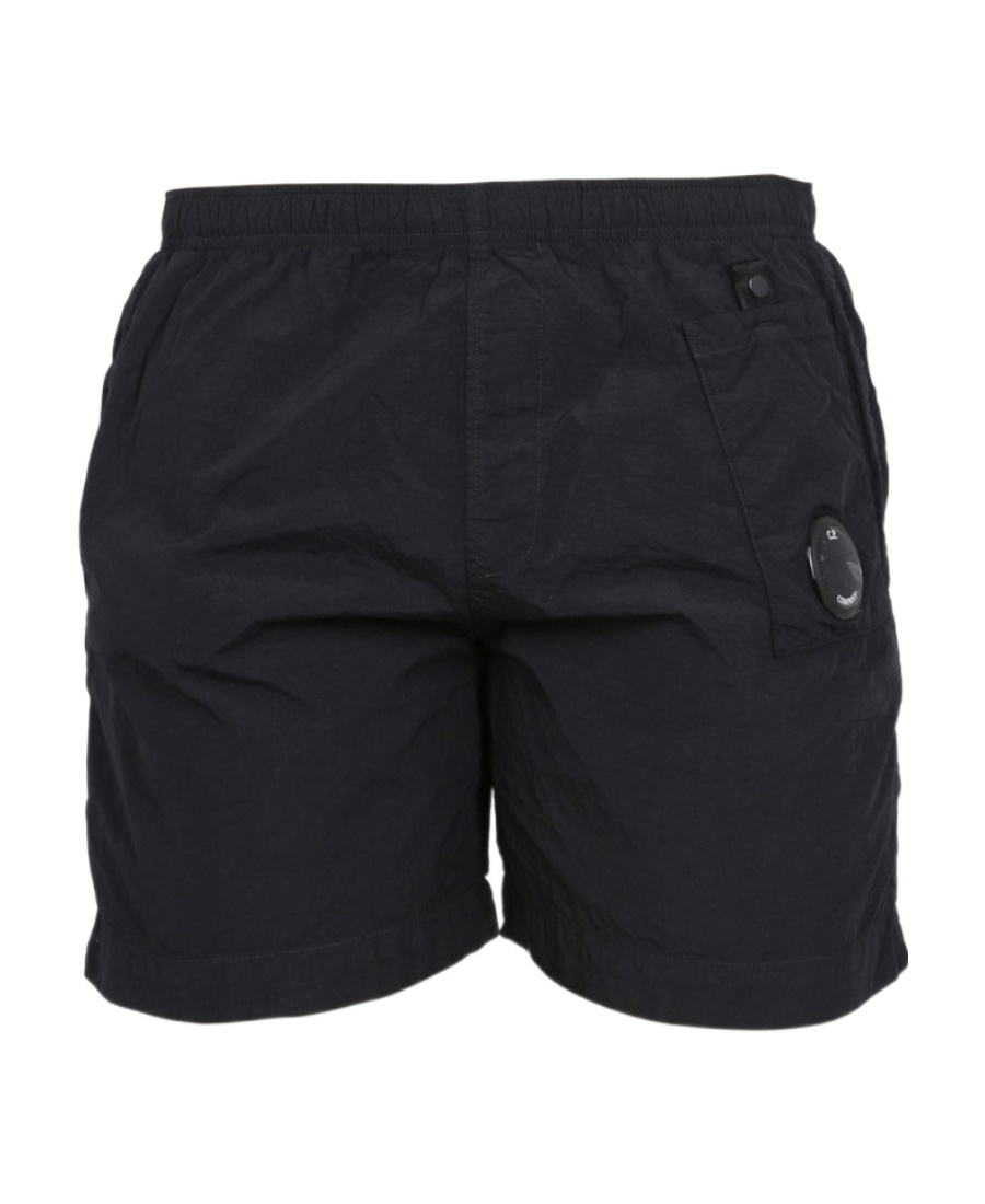 C.p. Company Keyring-attachment Track Shorts In Black