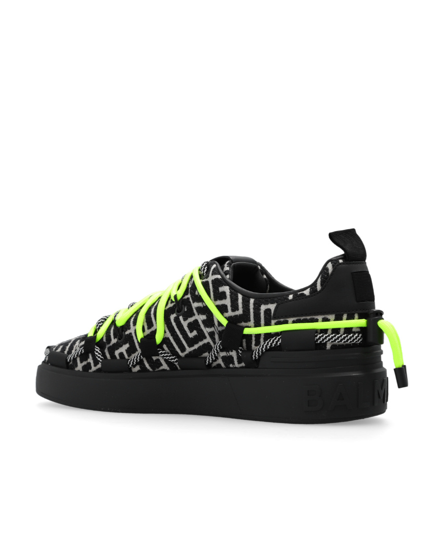 Balmain B-court Monogram Sneakers In Black