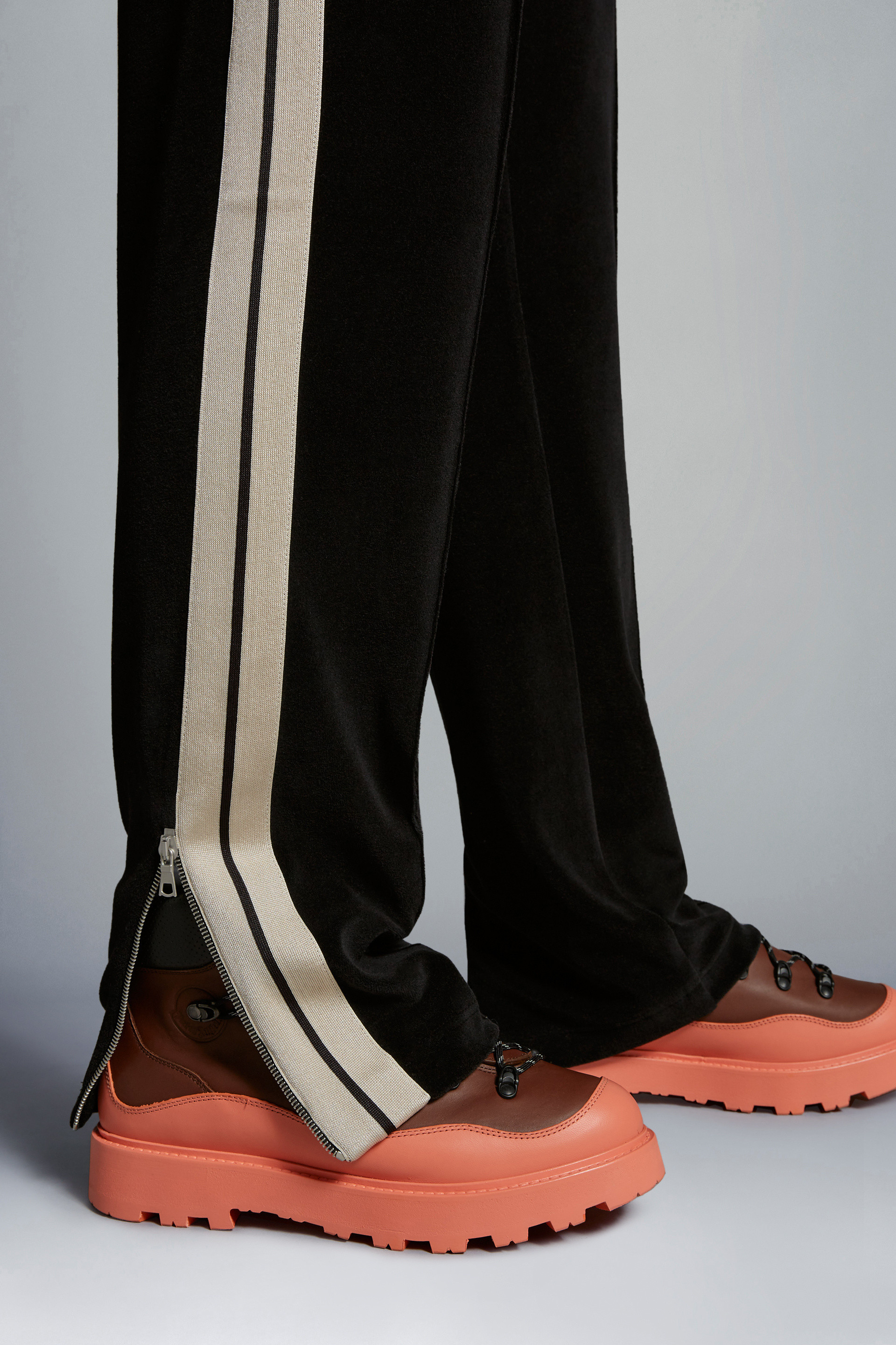 Moncler Palm Angels Joggers With Side Fabric Insert In Black
