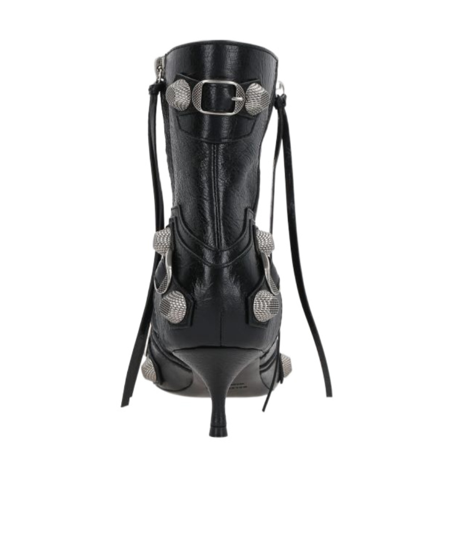 Shop Balenciaga Cagole 55mm Leather Boots In Black