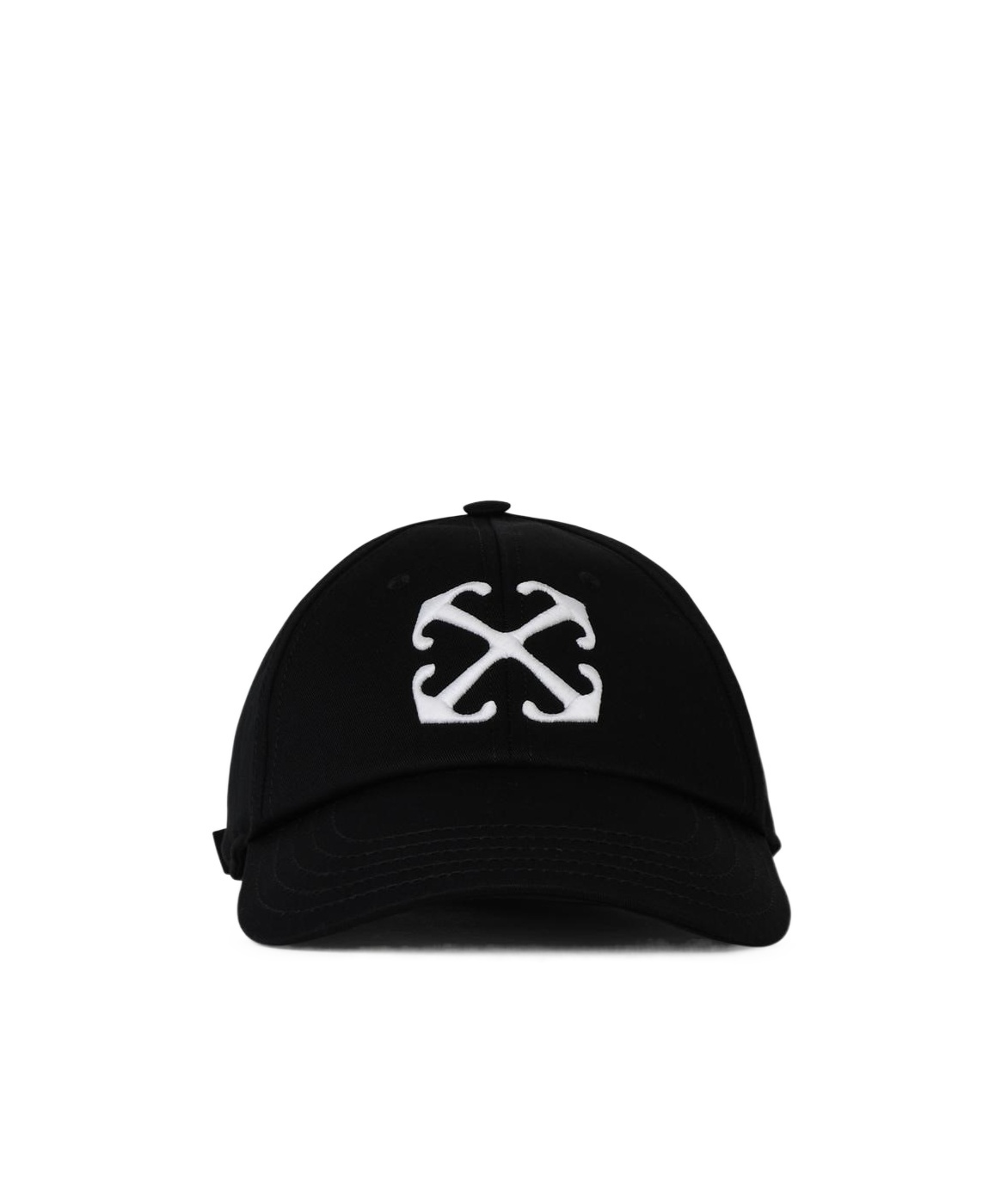 Off-white Arrow Brand-embroidered Cotton-twill Baseball Cap In Black